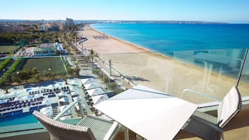 Junior-Suite, Balkon, Meerblick (superior) | Strand-/Meerblick