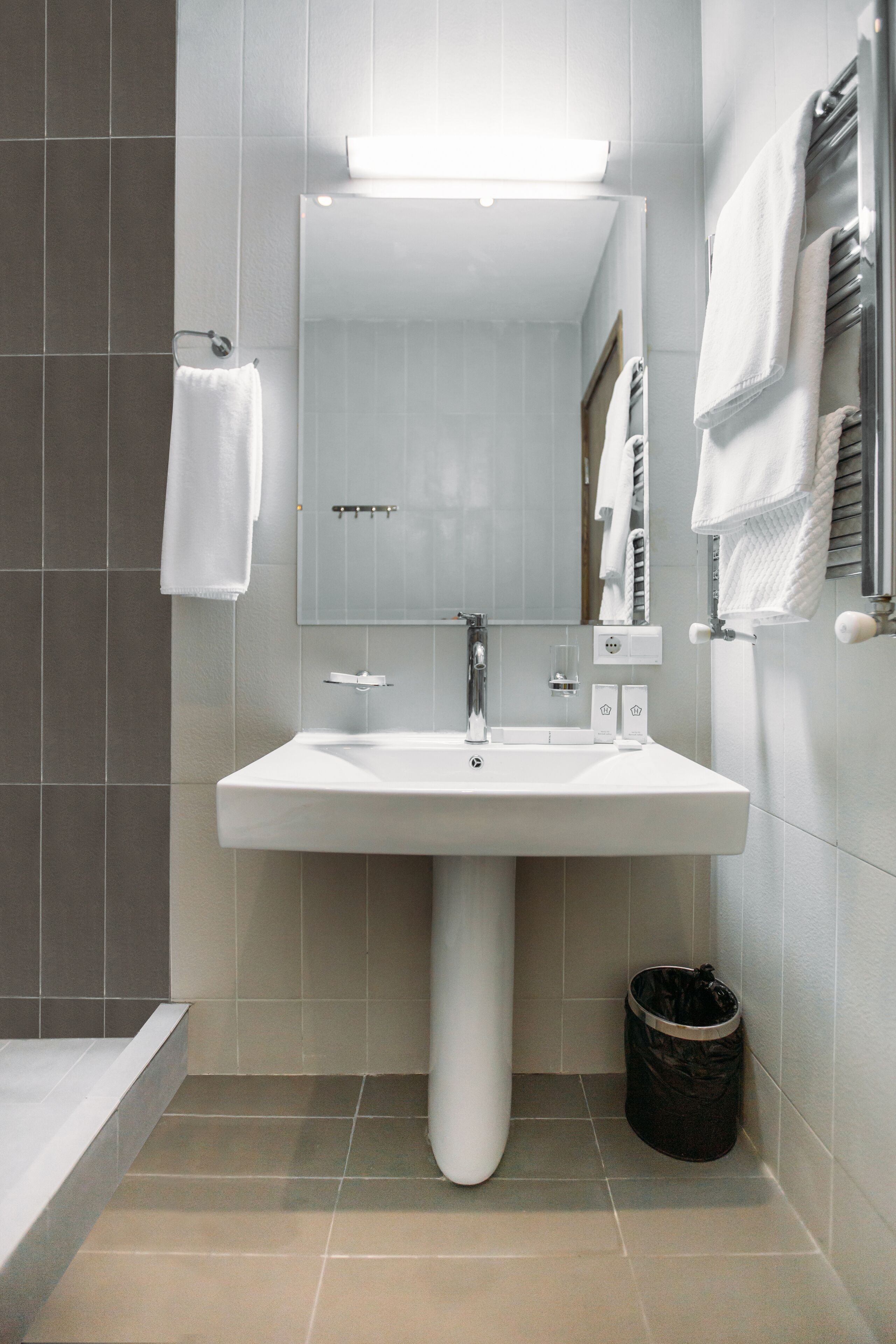 shower, free toiletries, hair dryer, bathrobes