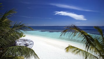 Private beach, windsurfing