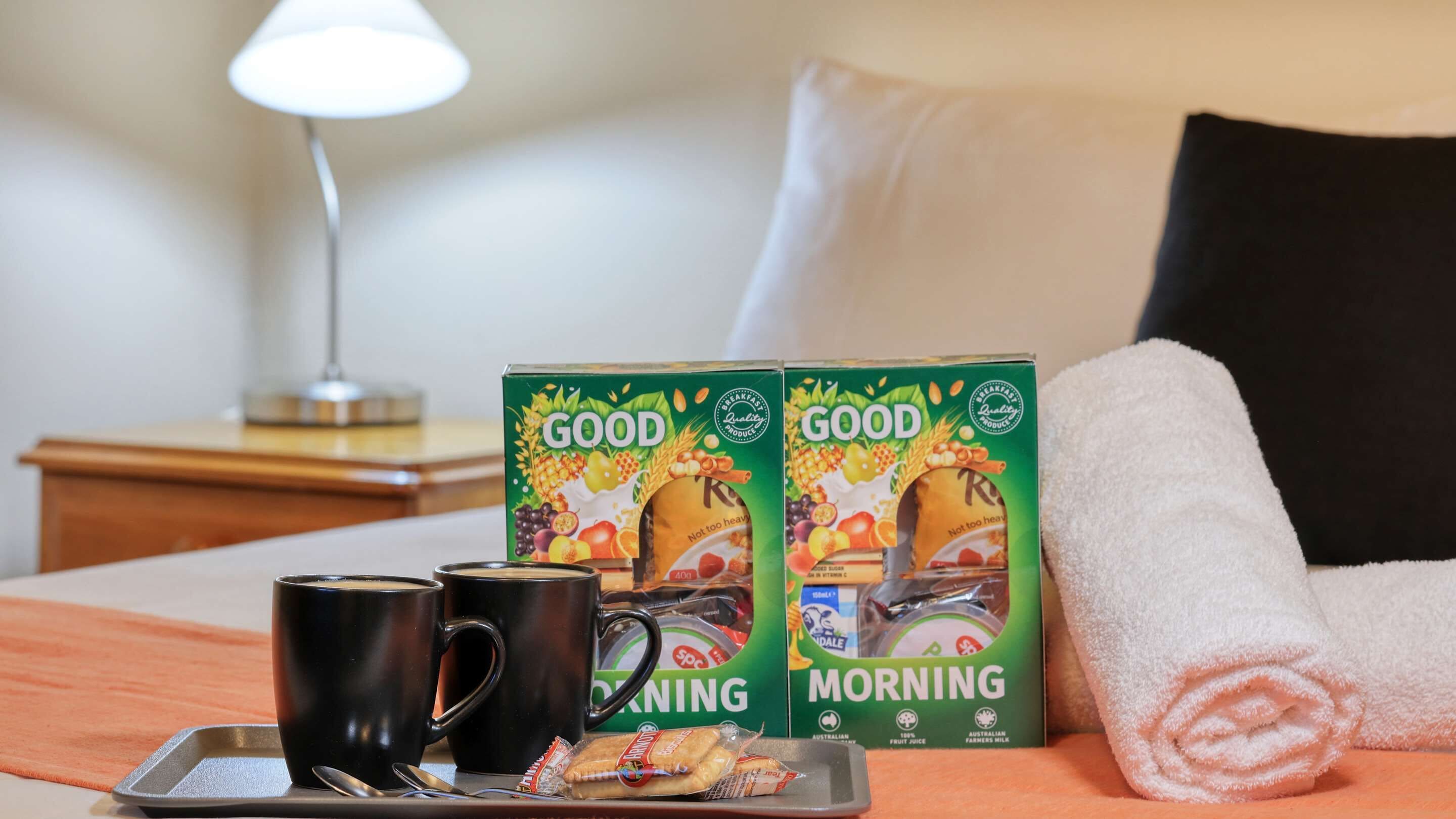 daily to-go breakfast (aud 14.00 per person)