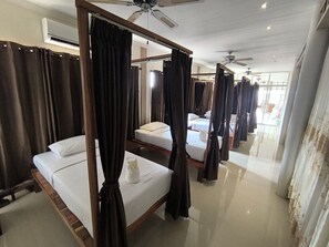 Deluxe Shared Dormitory, Multiple Beds | Individually decorated, blackout drapes, free WiFi, bed sheets - Lotus Hostel Beach Koh Tao (Koh Tao)