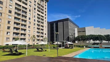 Luxury Apartment, 2 Bedrooms | Front of property - evening/night