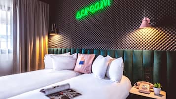 Blackout drapes, iron/ironing board, free WiFi, bed sheets
