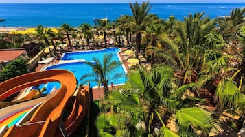 Indoor pool, seasonal outdoor pool, free pool cabanas, pool umbrellas