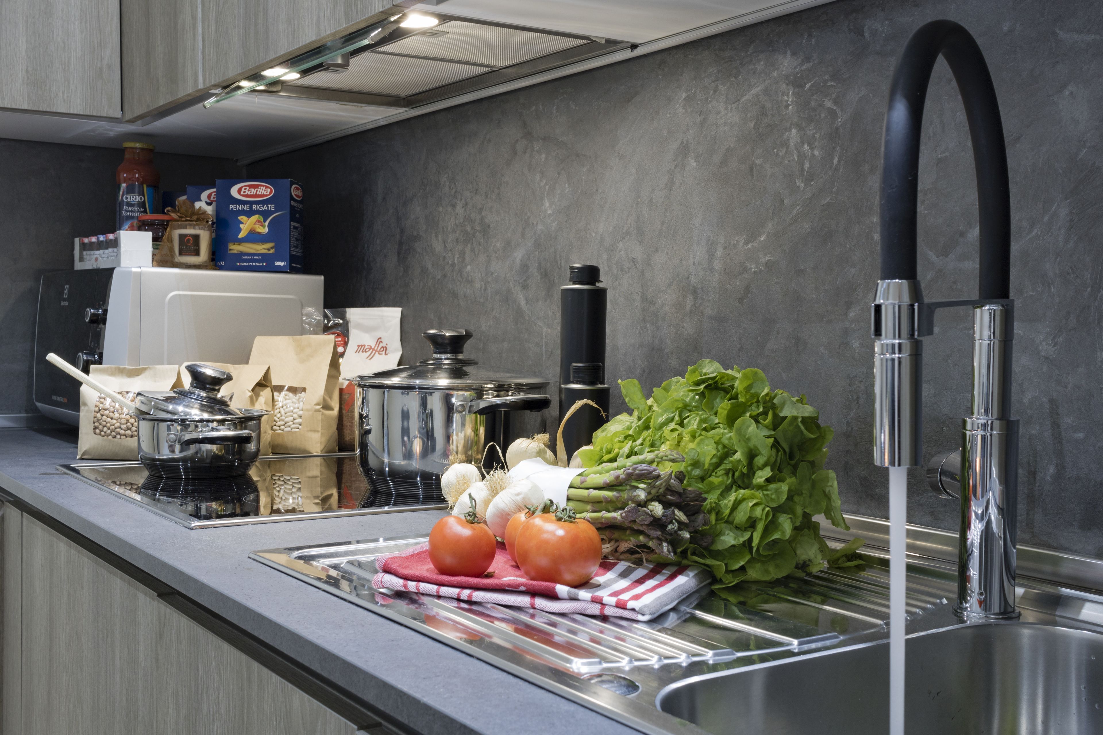 Design Apartment, 1 Bedroom | Private kitchen | Fridge, microwave, dishwasher, coffee/tea maker