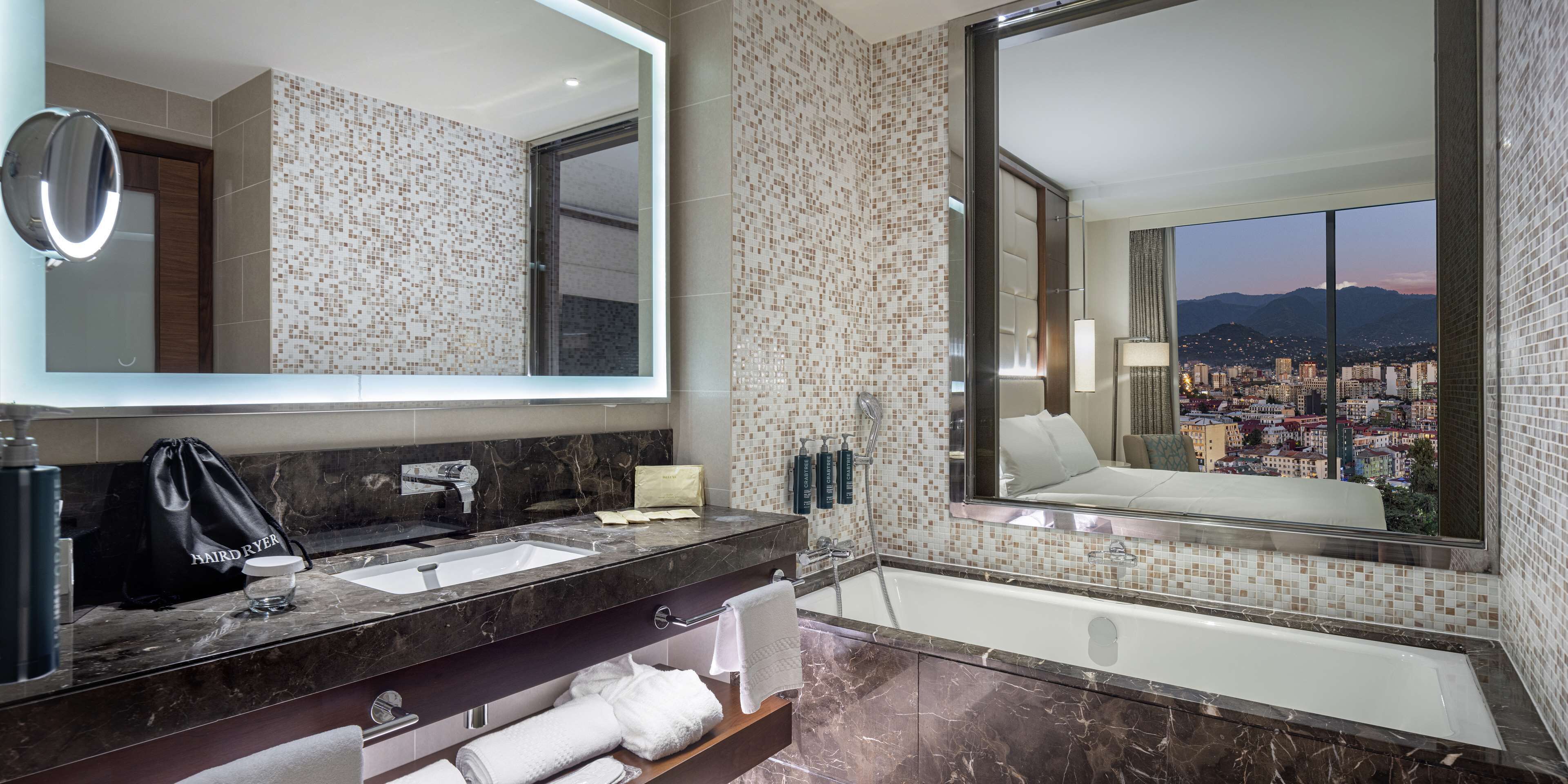 suite, 2 bedrooms (ajara) | bathroom | separate bathtub and shower, rainfall showerhead, free toiletries