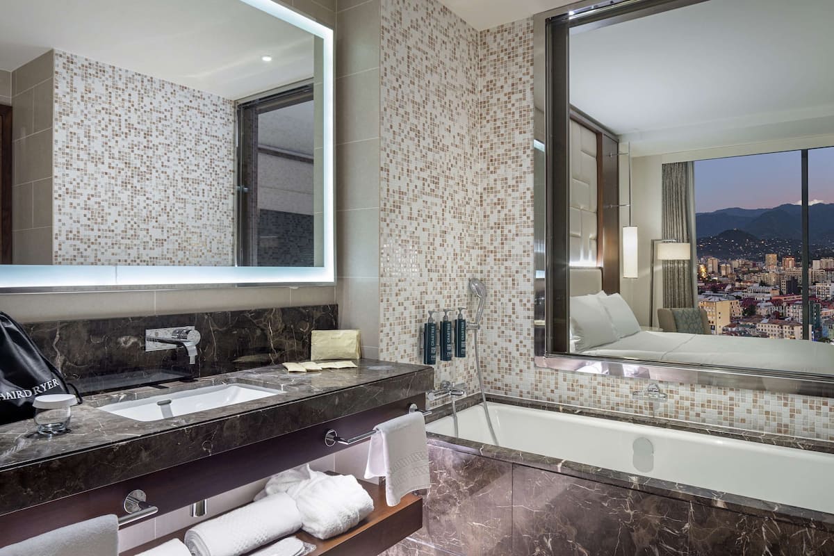 suite, 2 bedrooms (ajara) | bathroom | separate bathtub and shower, rainfall showerhead, free toiletries