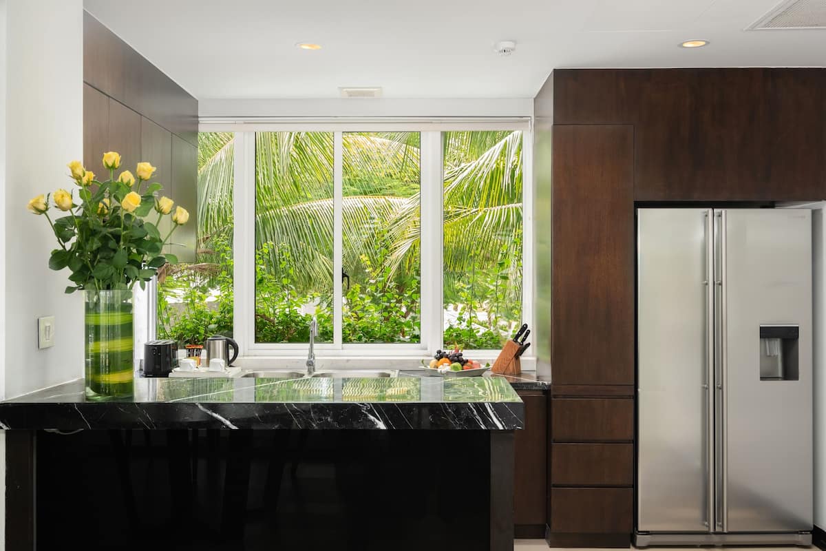 villa, 4 bedrooms, private pool, beachfront | 1 bedroom, minibar, in-room safe, desk