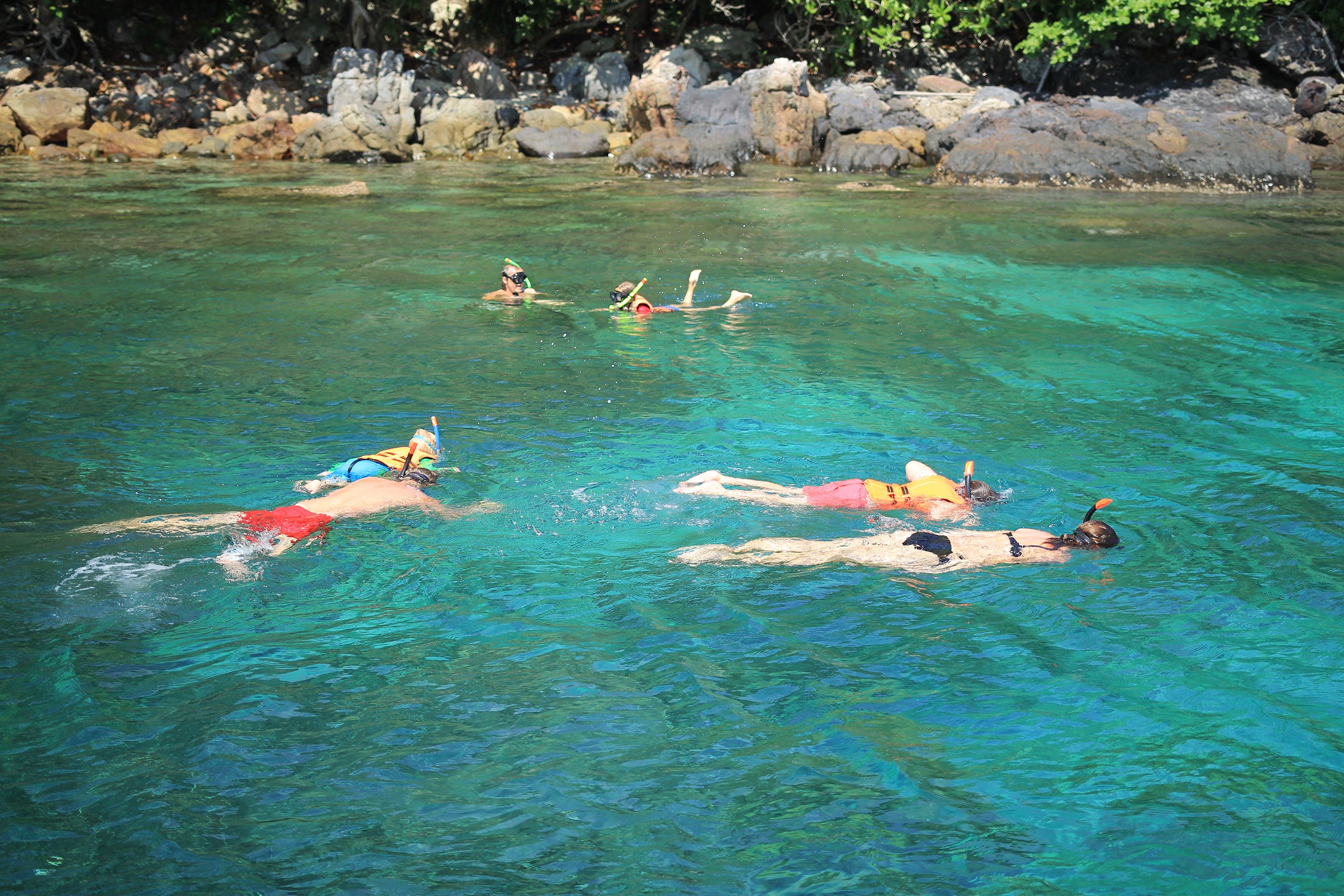 on the beach, sun-loungers, beach massages, snorkelling