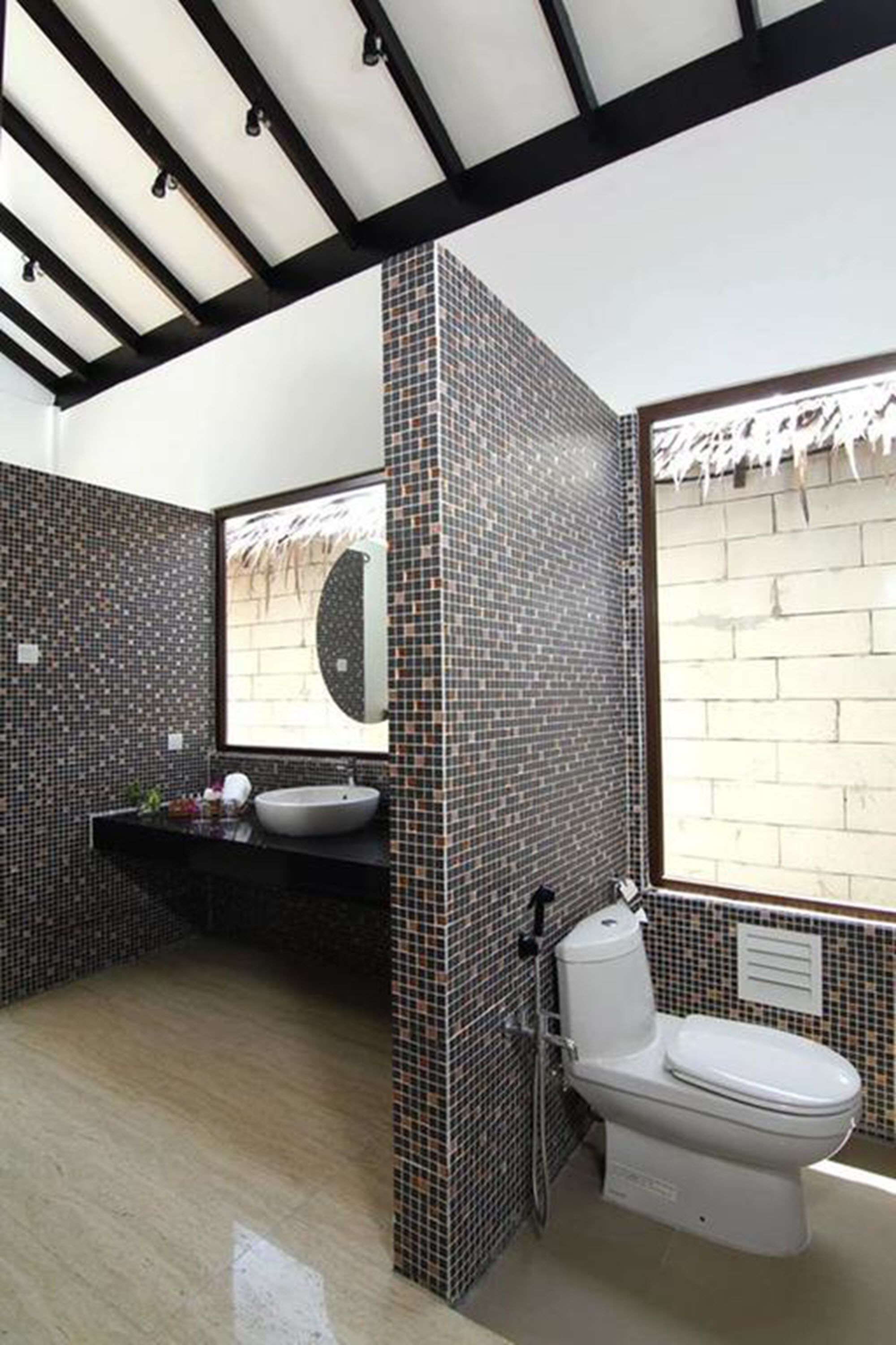 free toiletries, hair dryer, bathrobes, towels