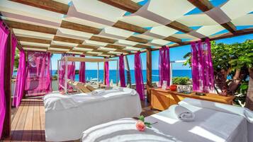 Body treatments, facials, manicures and pedicures, massages