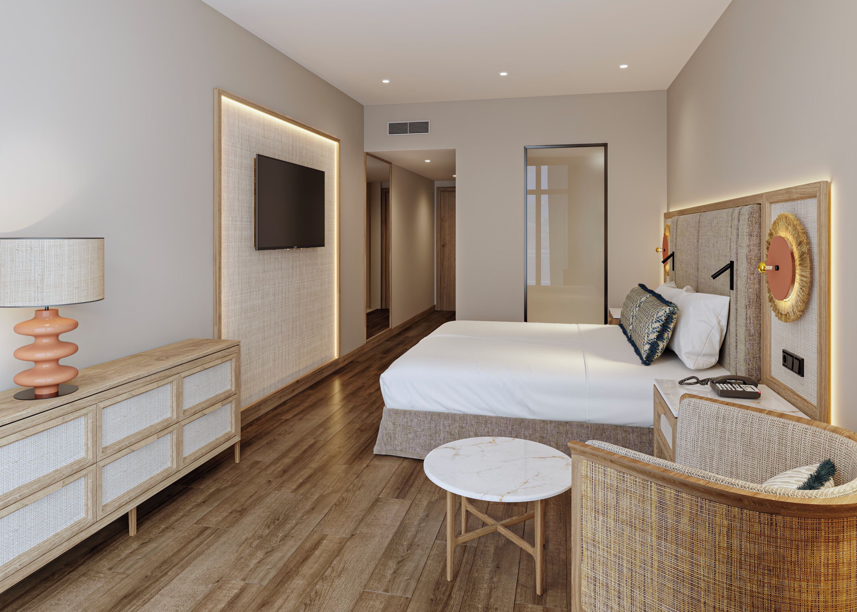 Hochwertige Bettwaren, Zimmersafe, Schreibtisch, Verdunkelungsvorhänge