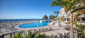 2 outdoor pools, pool umbrellas, sun loungers