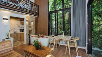 Villa Lune de Miel, 1 chambre, piscine privée, vue vallée | Coin séjour