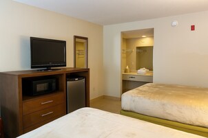 Standard Room, 2 Double Beds, Non Smoking | Laptop workspace, iron/ironing board, free WiFi, bed sheets