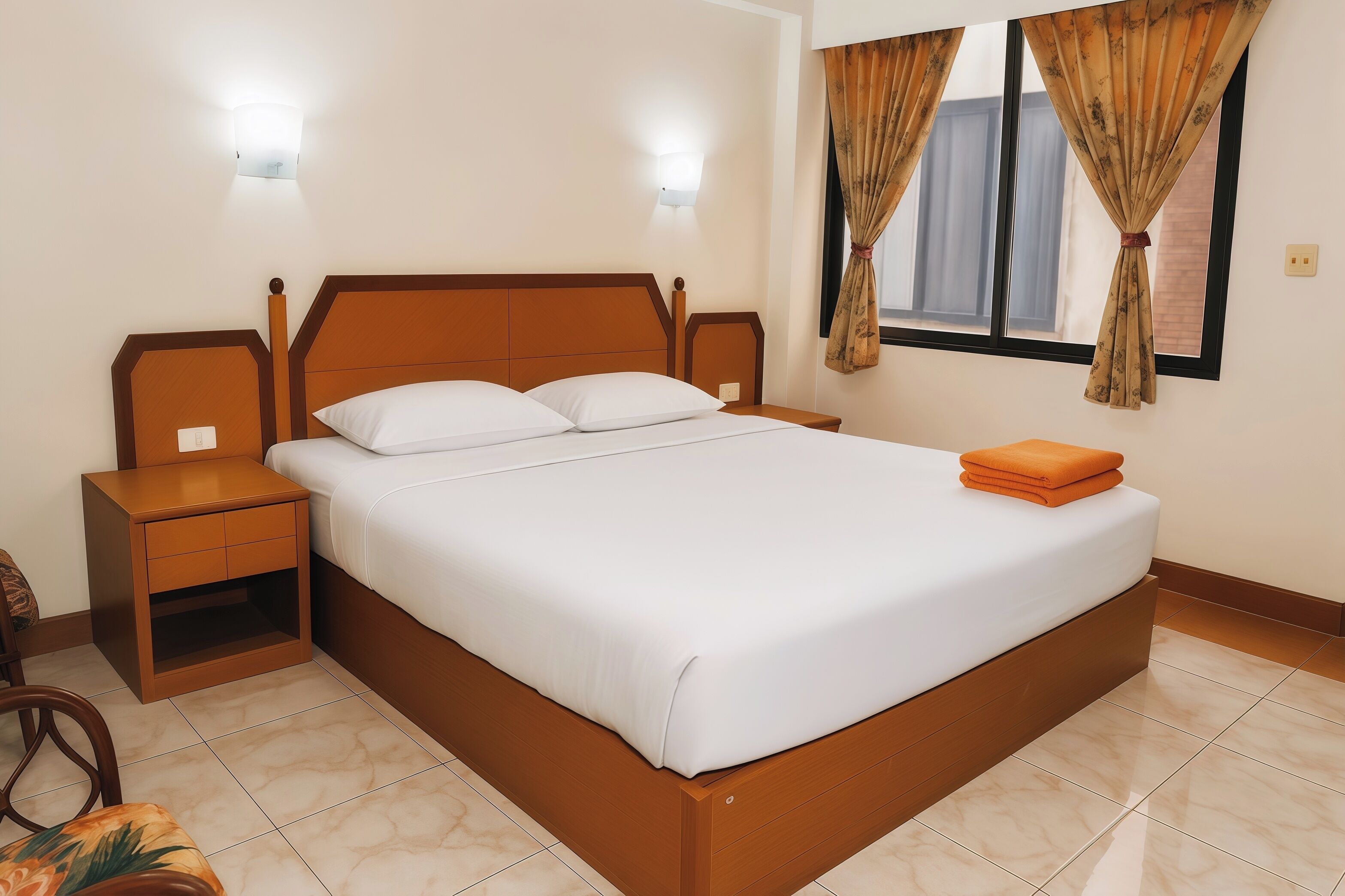 スーペリア ダブルルーム | デスク、遮光カーテン、WiFi (無料)、ベッドシーツ