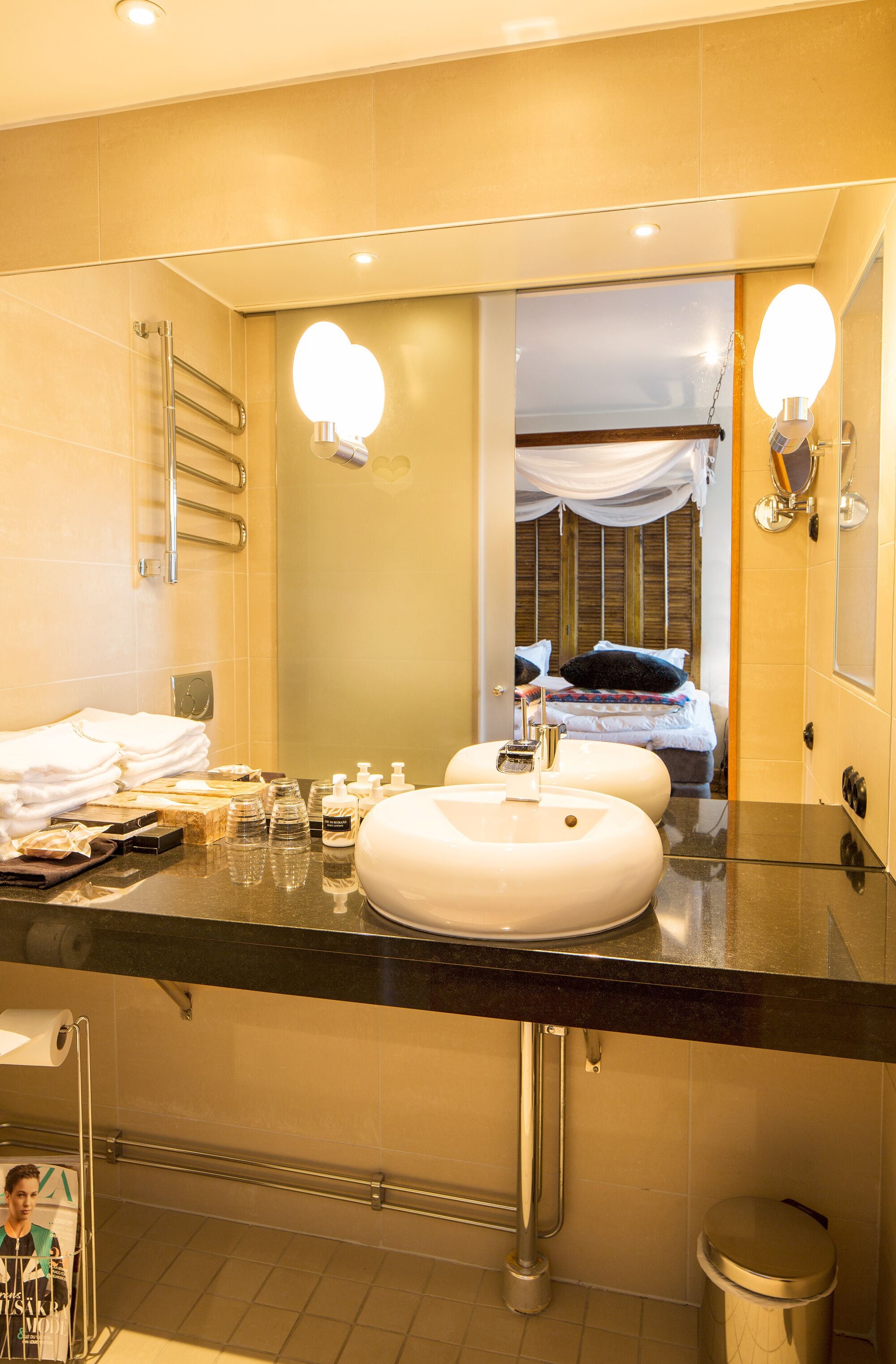 free toiletries, hair dryer, bathrobes, slippers