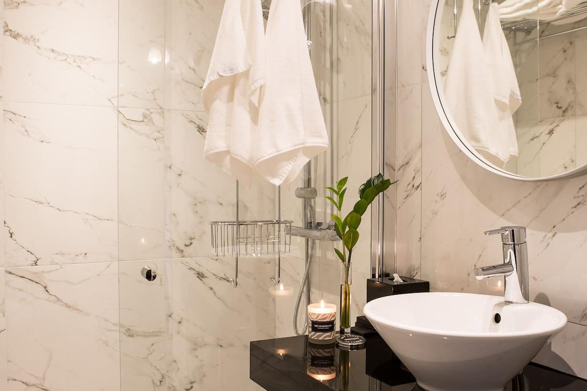 free toiletries, hair dryer, bathrobes, slippers