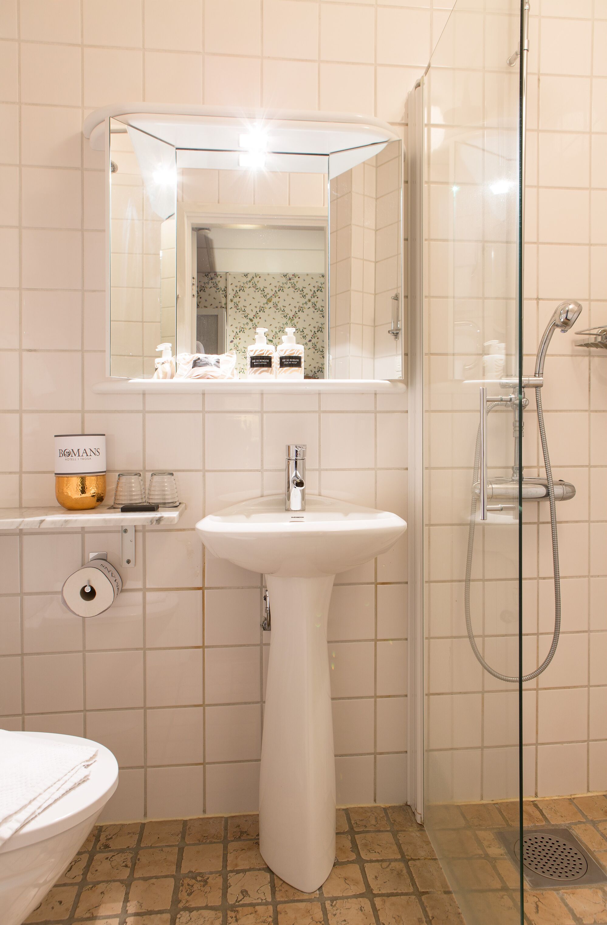 free toiletries, hair dryer, bathrobes, slippers