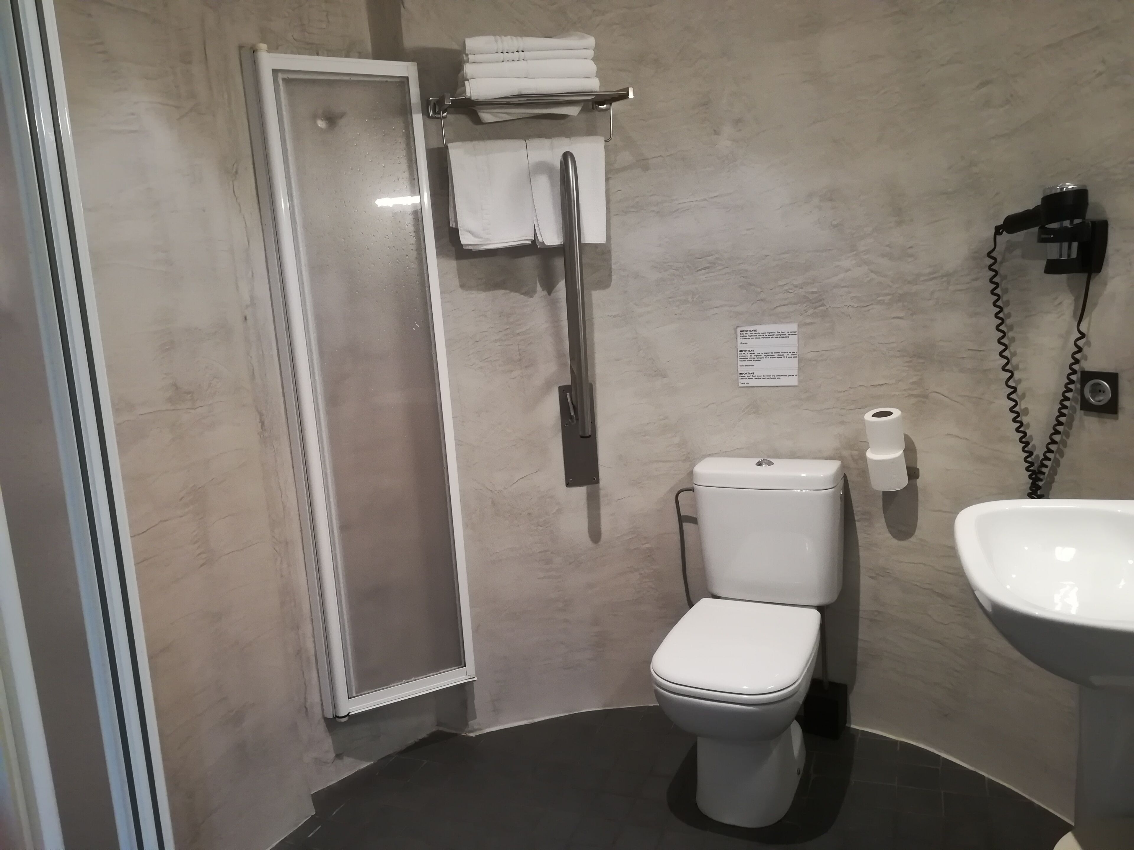 room | bathroom | shower, free toiletries, hair dryer, towels