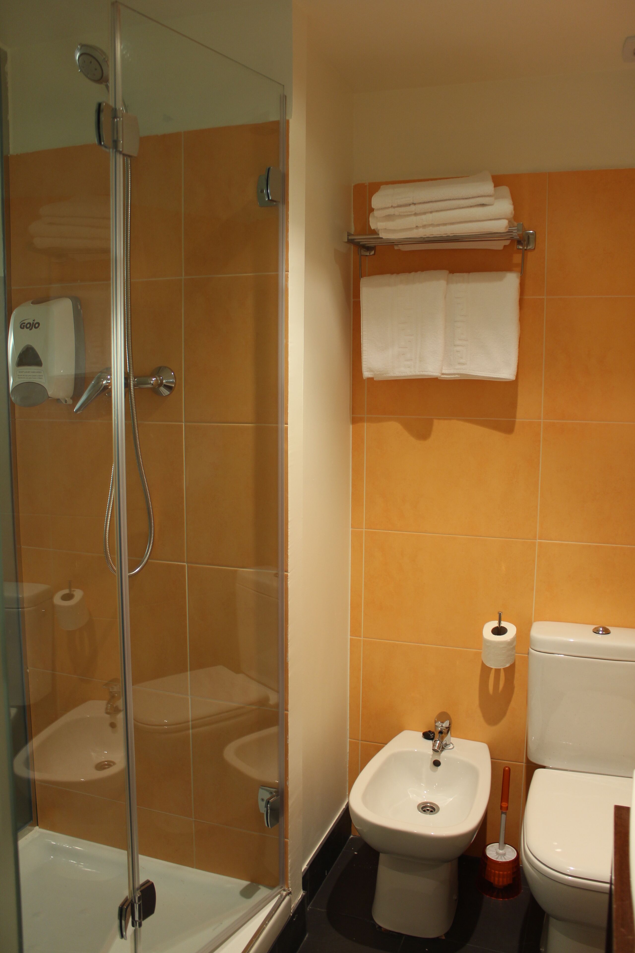 double room | bathroom | shower, free toiletries, hair dryer, towels