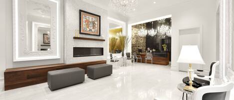 Coin salon dans le hall