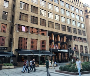 A multi-story hotel with a prominent entrance and a large sign reading "HOTEL NORTH AVENUE". - North Avenue by Stellar Hotels (Yerevan)