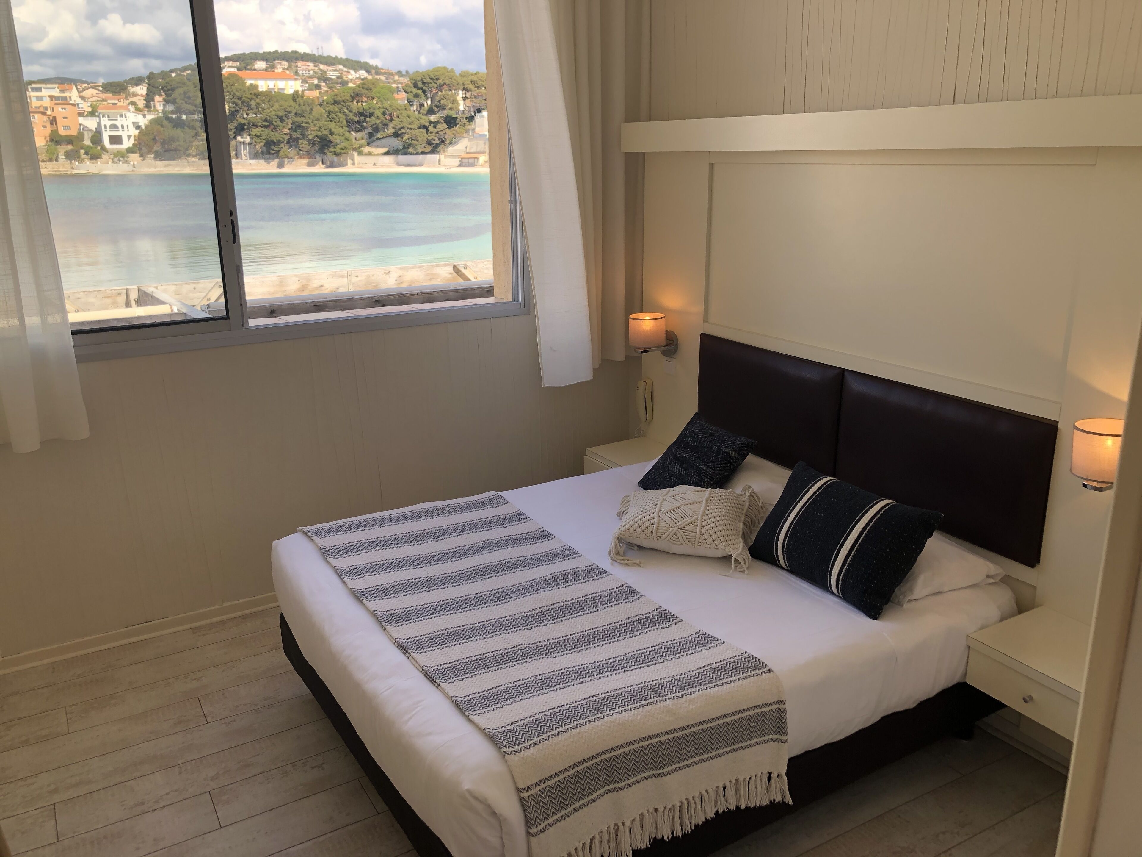 Quadruple Room, Beach View (Duplex) | Desk, free WiFi, bed sheets