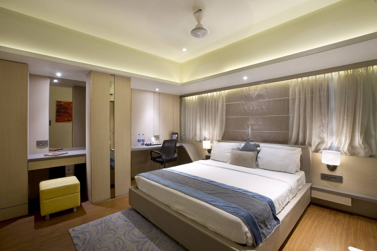 1 bedroom, individually furnished, desk, blackout curtains