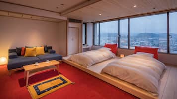 Japanese Modern Room with indoor bath, Non Smoking | In-room safe, desk, free WiFi, bed sheets