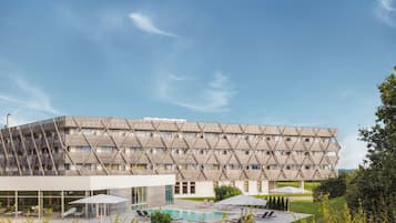 Vista frontal de la propiedad