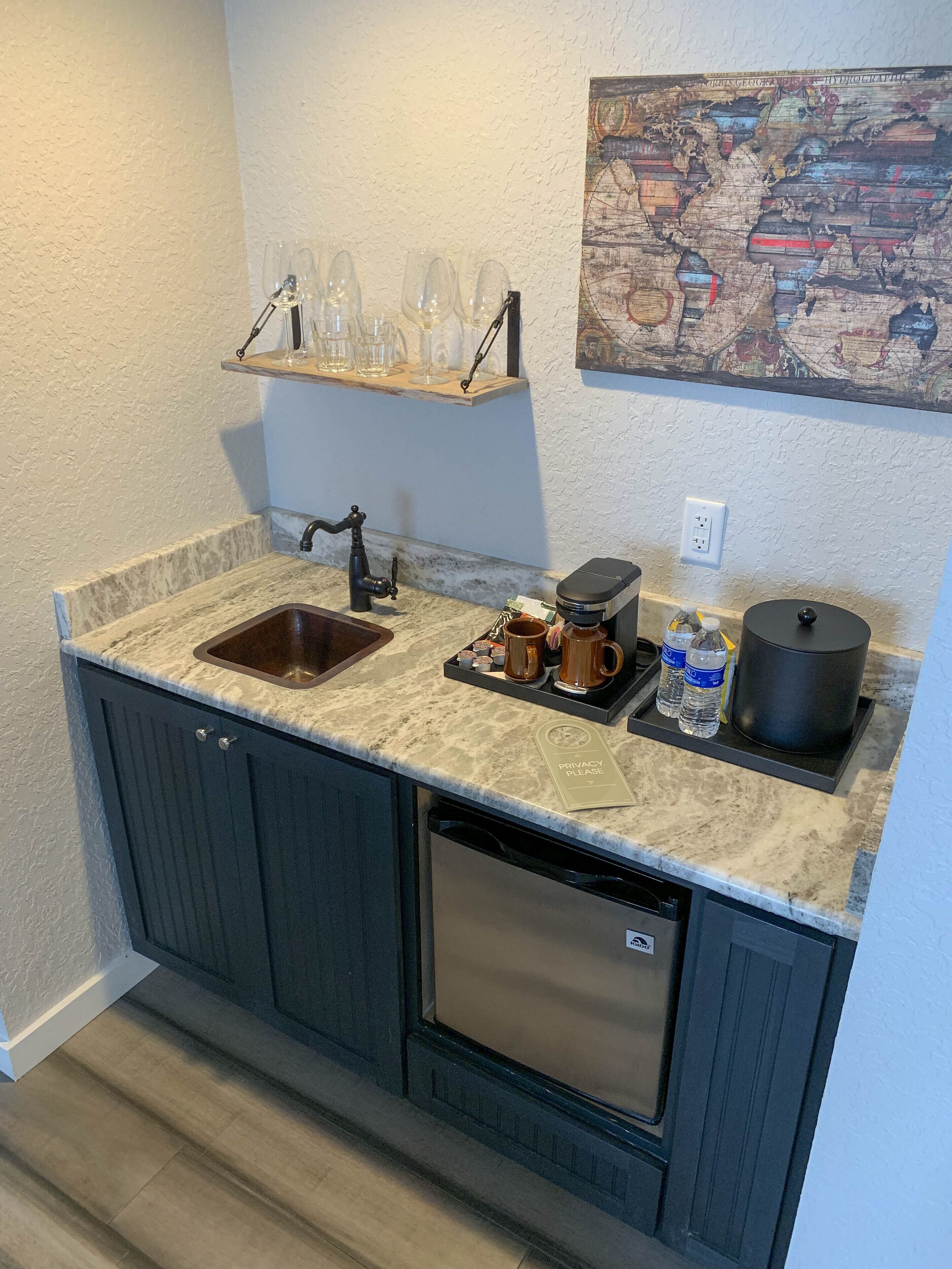 luxury suite, 1 king bed | private kitchenette | fridge, coffee/tea maker, electric kettle