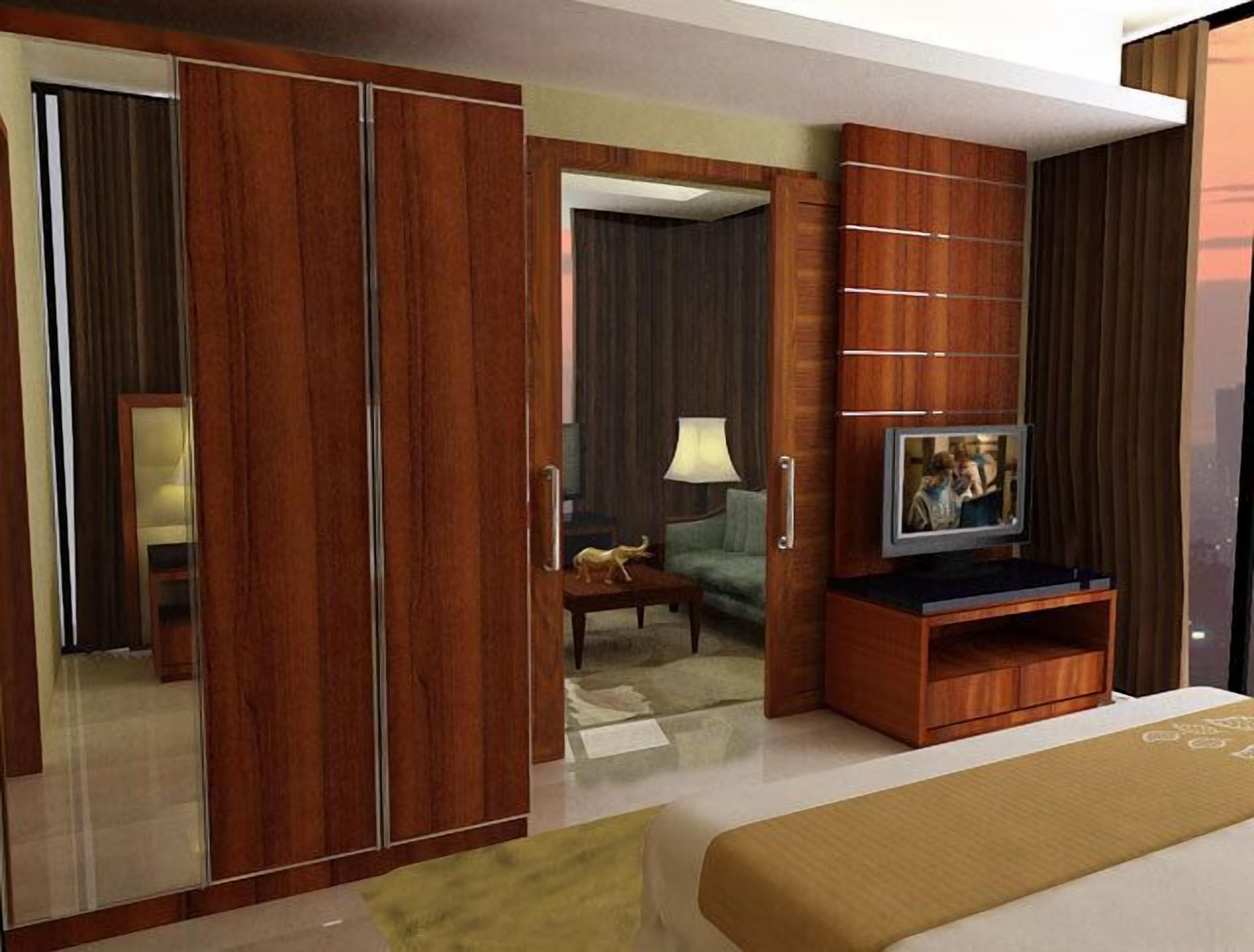 in-room safe, desk, laptop workspace, soundproofing