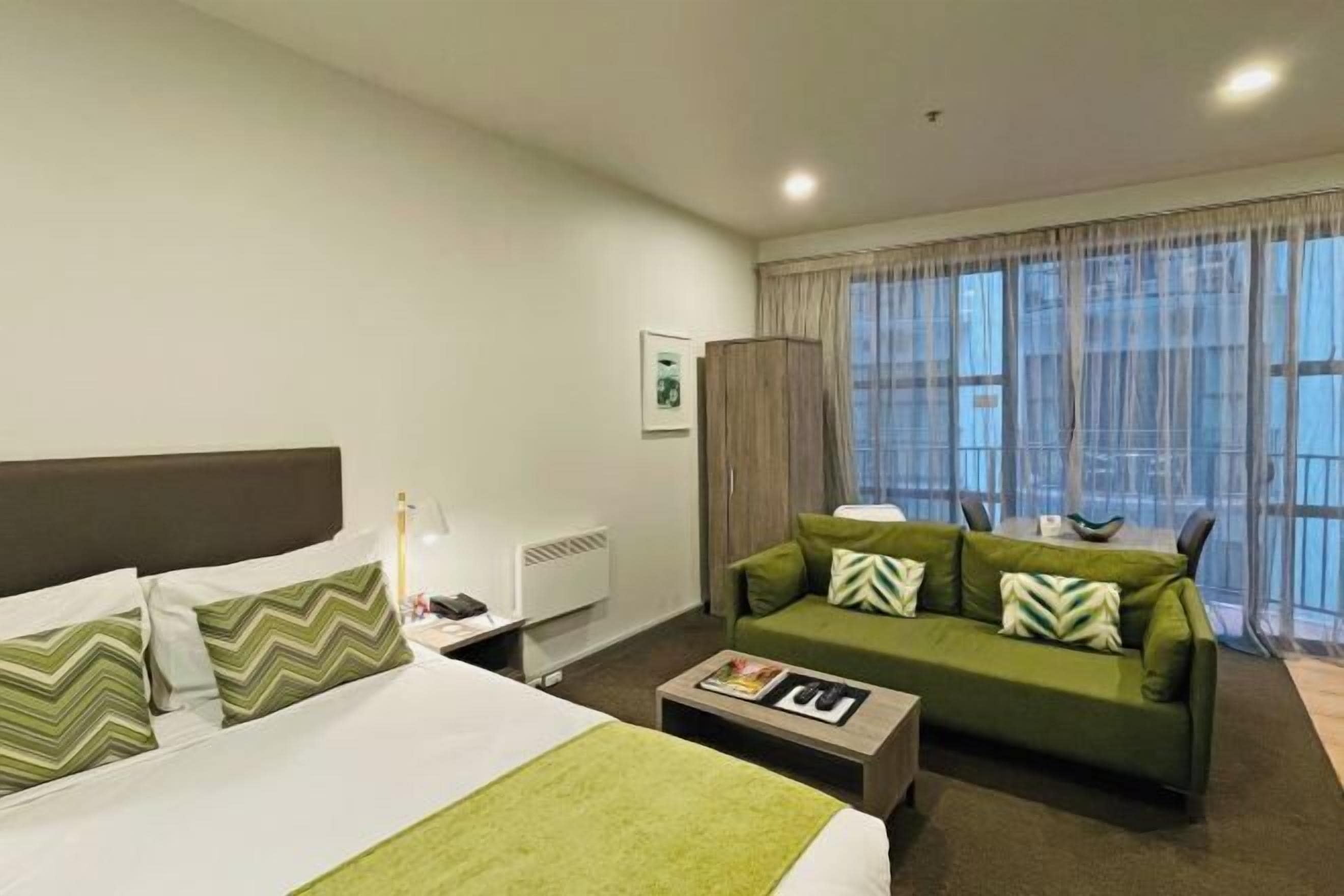 Desk, blackout drapes, iron/ironing board, free WiFi