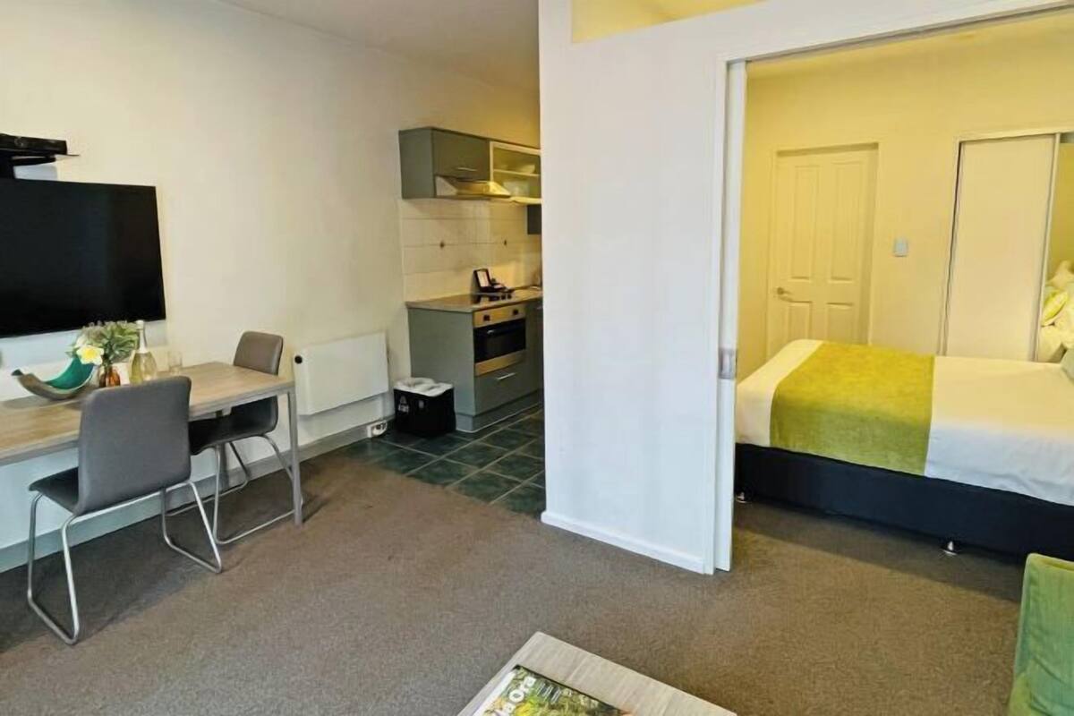 Desk, blackout curtains, iron/ironing board, free WiFi