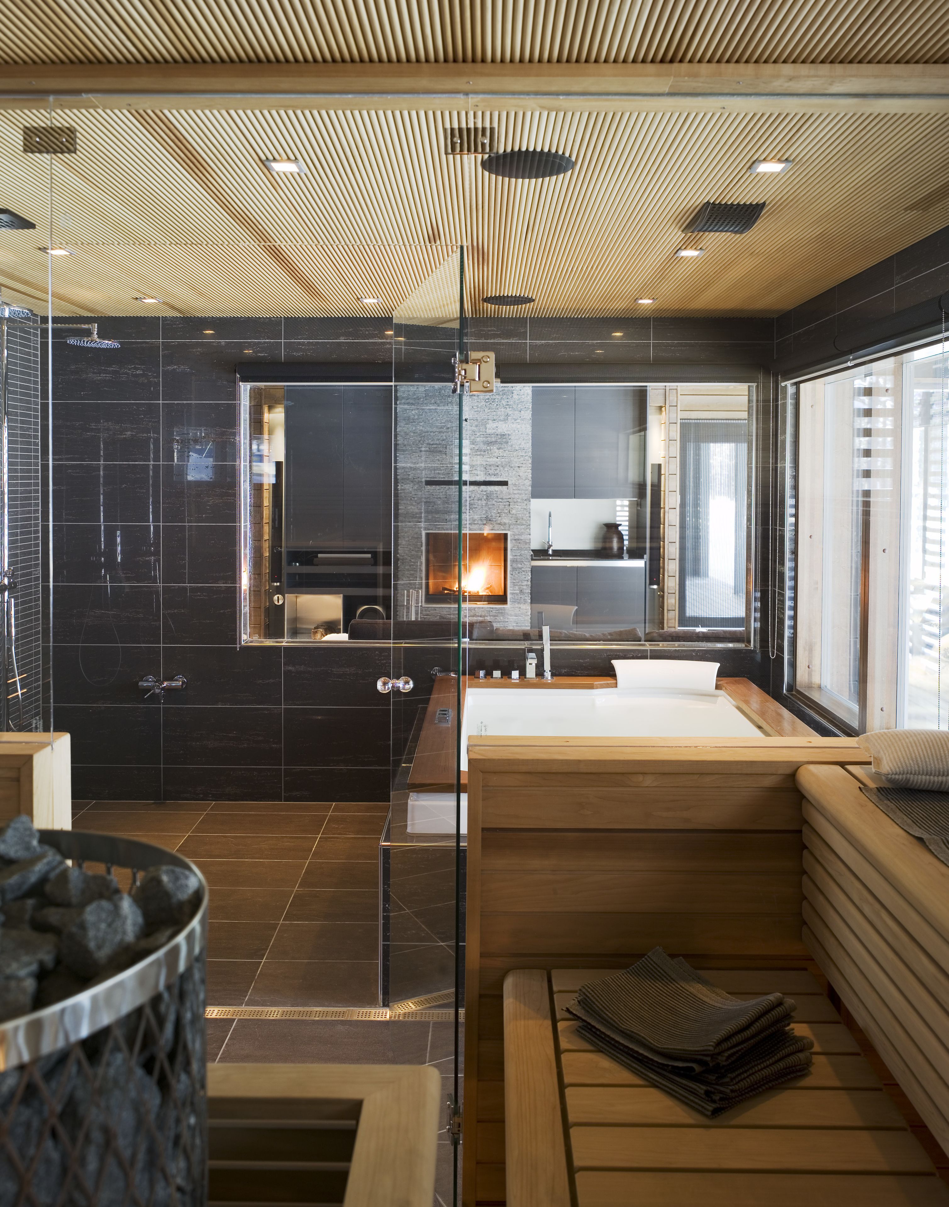 Villa, Sauna | Bathroom | Free toiletries, hair dryer, bathrobes, slippers