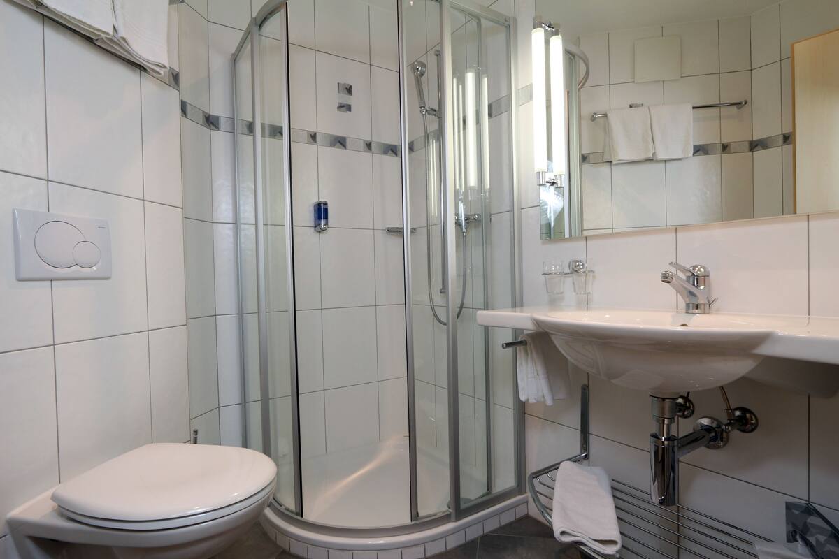 double room, balcony | bathroom shower