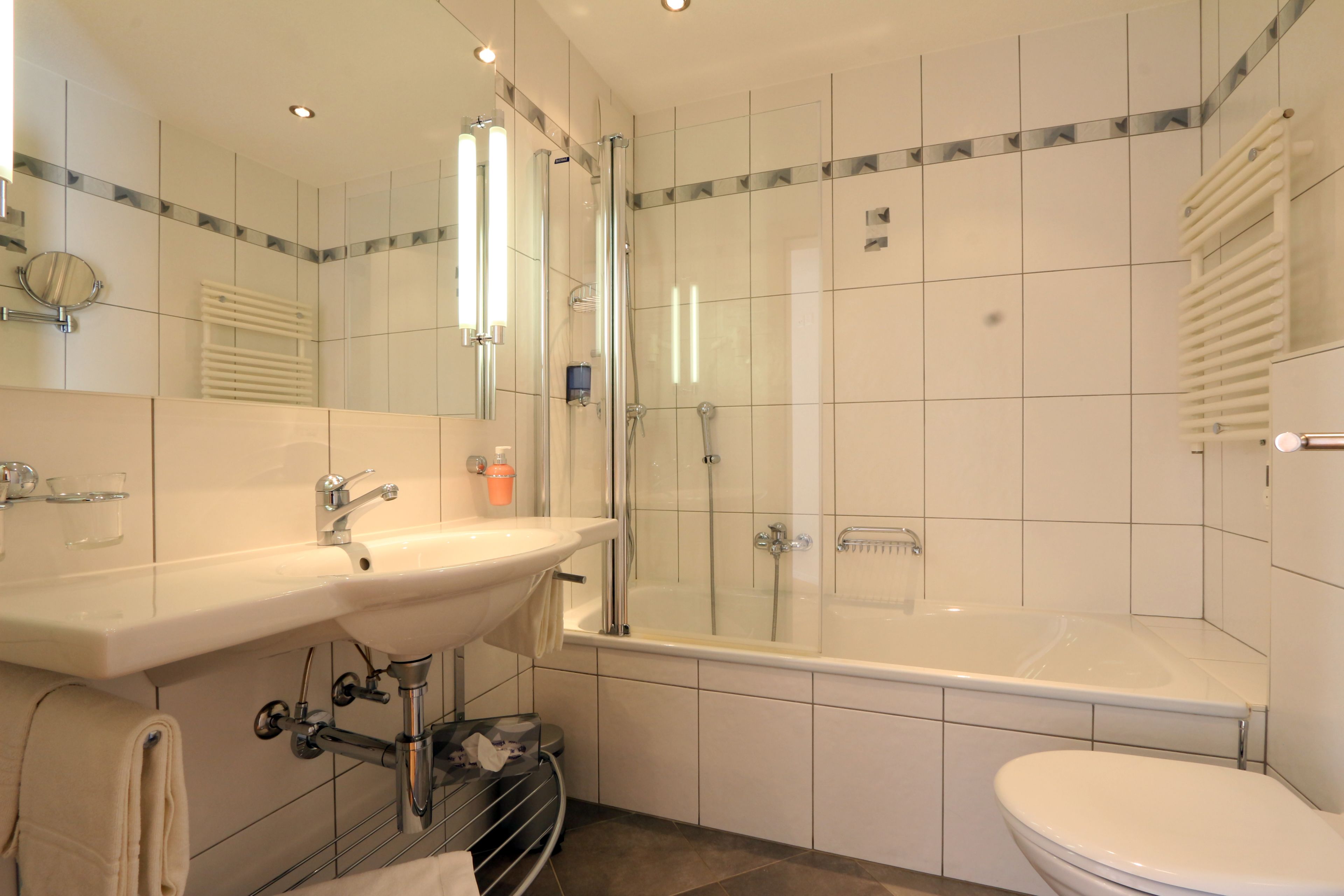 family room, balcony | bathroom | hair dryer, towels