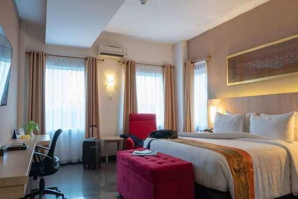 1 quarto, roupas de cama premium, frigobar, cofres nos quartos