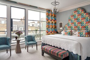 Luxury Terrace Room | Premium bedding, minibar, in-room safe, individually decorated - Ham Yard Hotel, Firmdale Hotels (London)