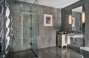 Designer toiletries, hair dryer, bathrobes, slippers - Ham Yard Hotel, Firmdale Hotels (London)
