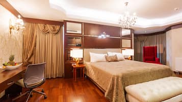 Irtysh Suite | Minibar, in-room safe, blackout curtains, iron/ironing board