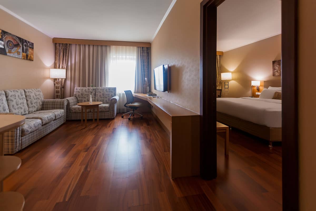 deluxe suite | 1 bedroom, in-room safe, blackout curtains, iron/ironing board