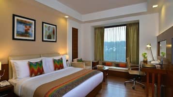 Pillow-top beds, minibar, in-room safe, desk