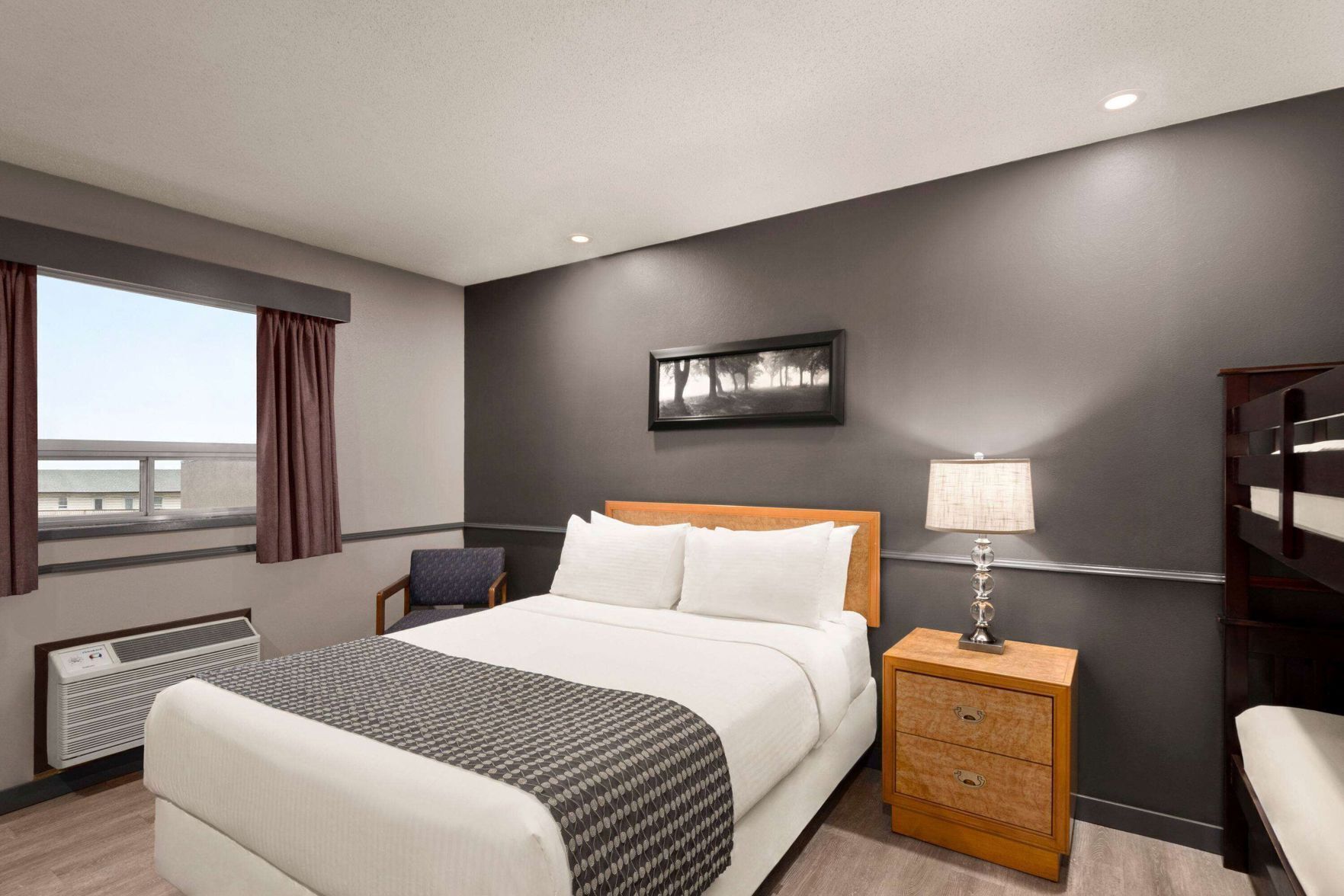 Premium bedding, desk, iron/ironing board, bed sheets