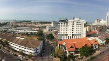 Vue depuis lâhĂ©bergement