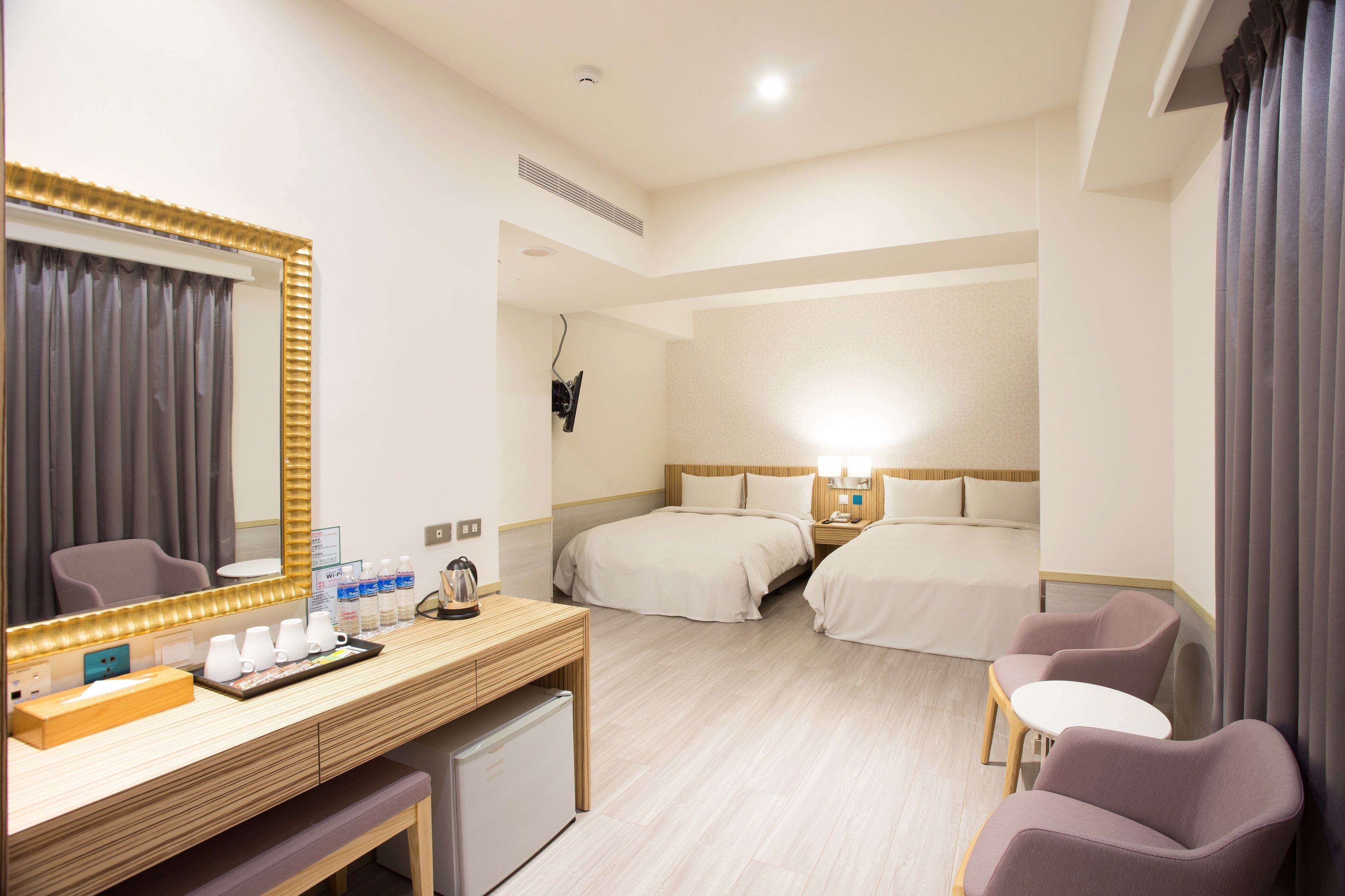 family quadruple room, 2 double beds | 1 bedroom, premium bedding, down duvets, minibar