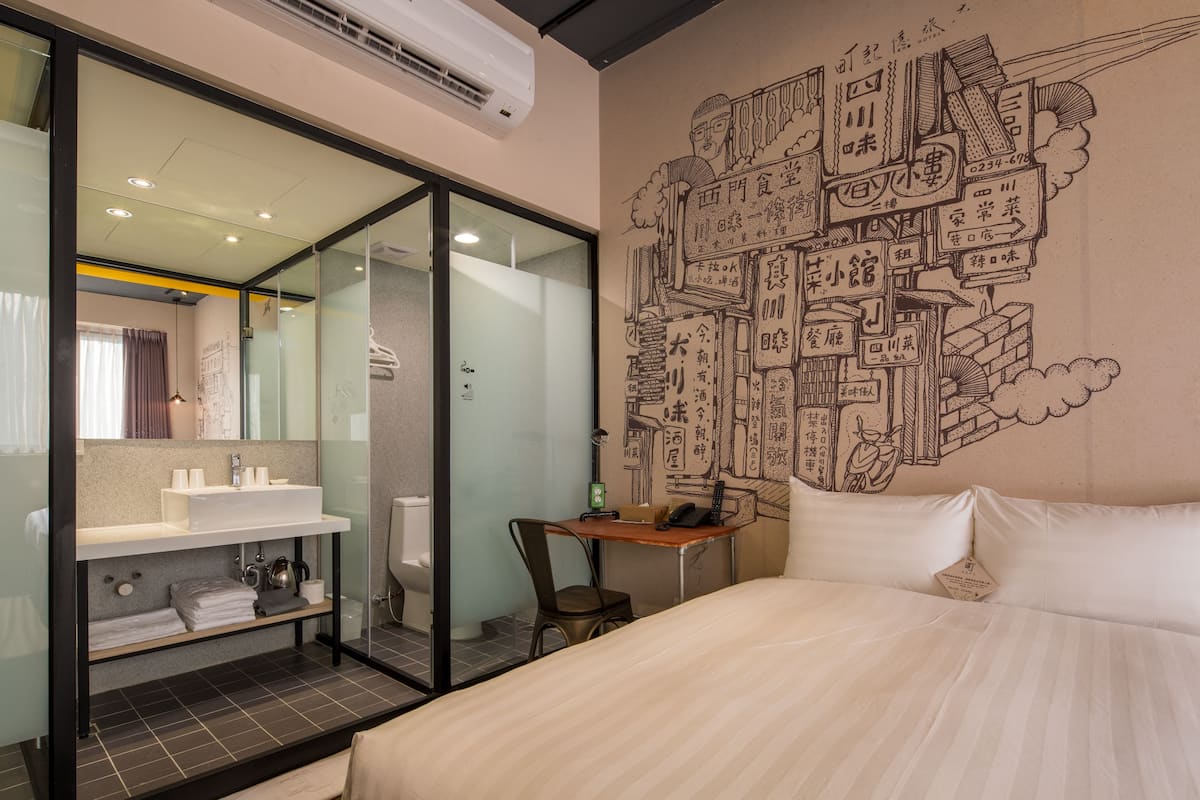 luxury quadruple room, city view | premium bedding, down duvets, individually decorated, blackout curtains