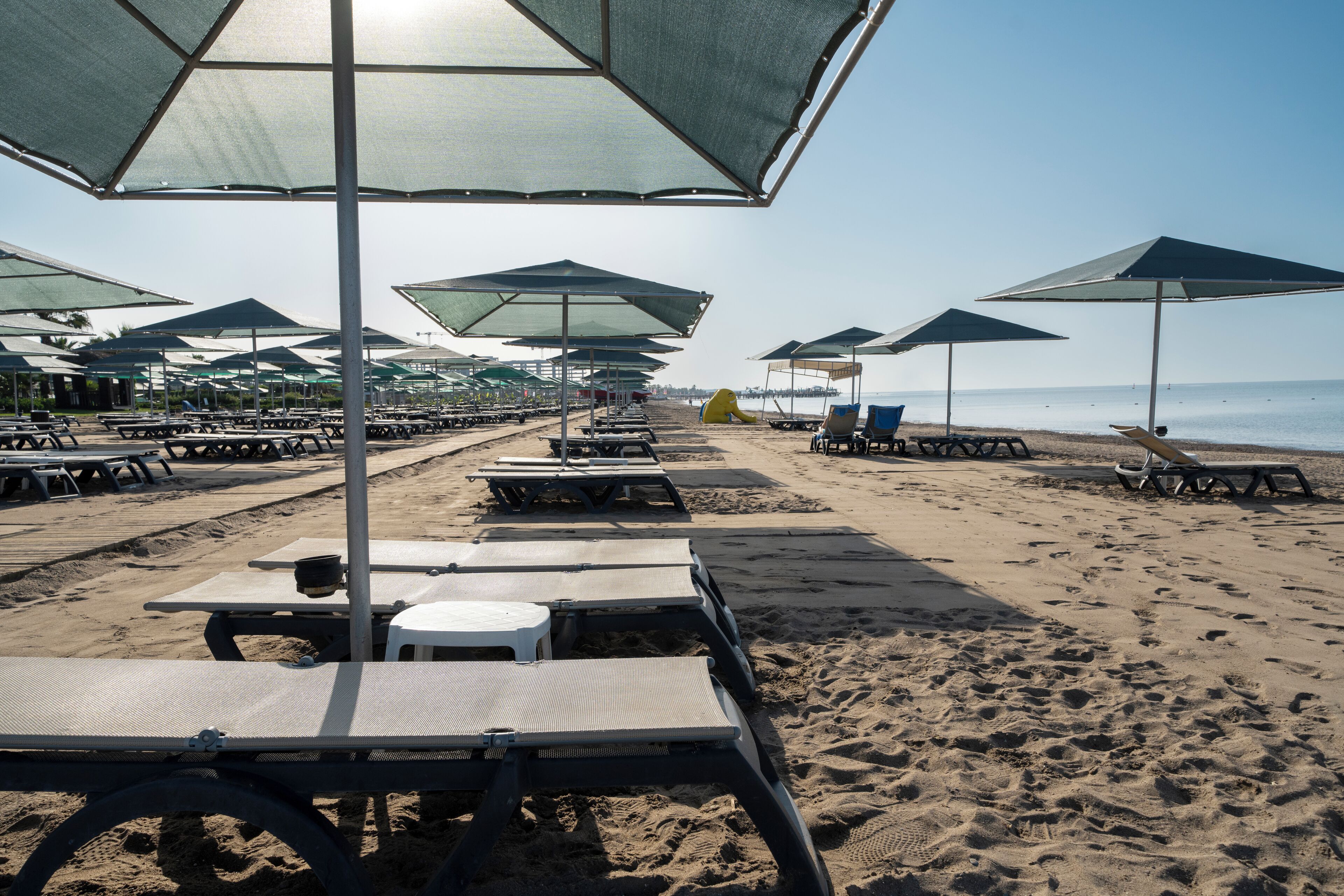 Private beach, sun loungers, beach umbrellas, beach towels