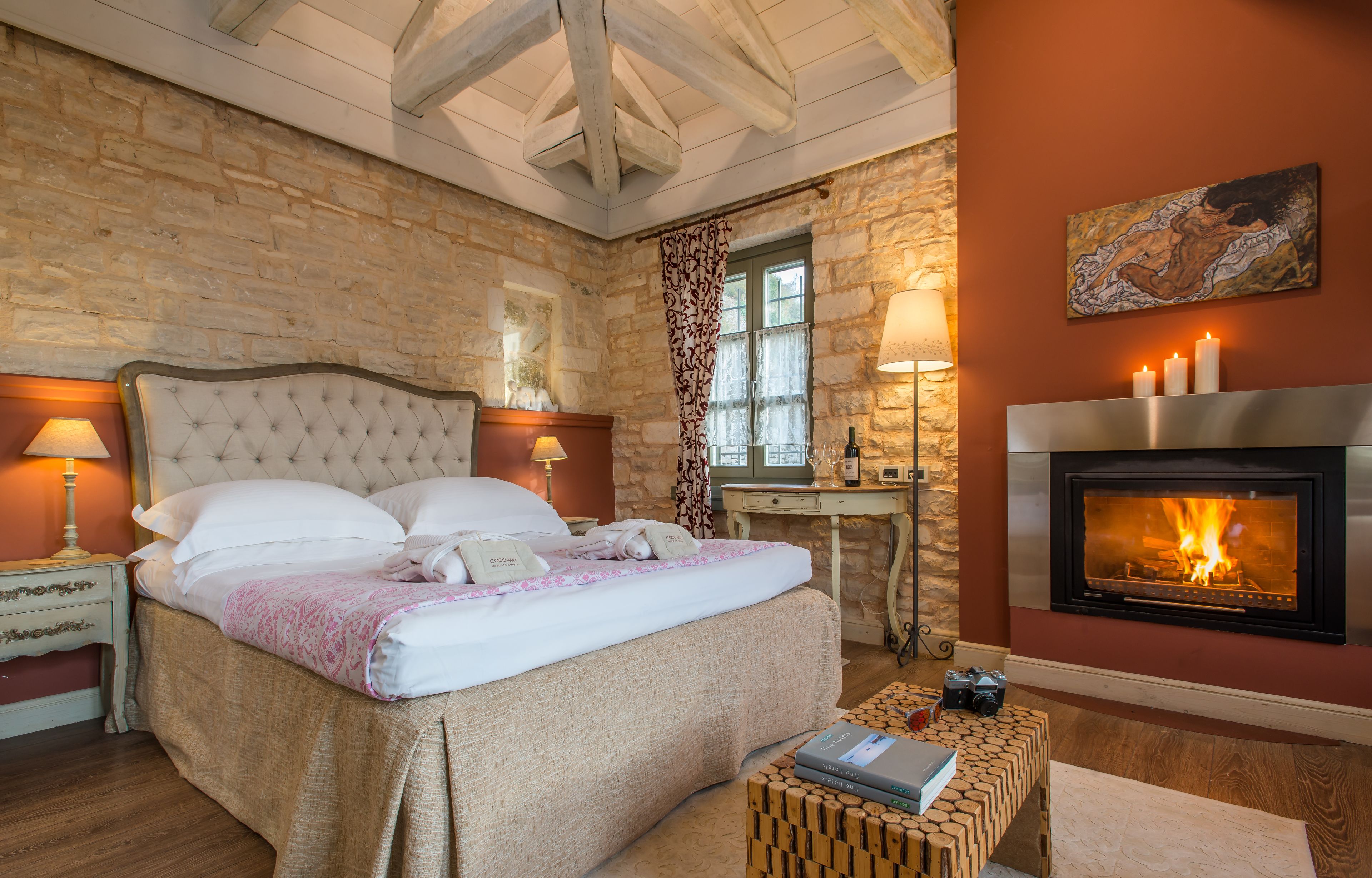 premier suite, fireplace, mountain view (love) | 1 bedroom, premium bedding, down duvets, pillow-top beds